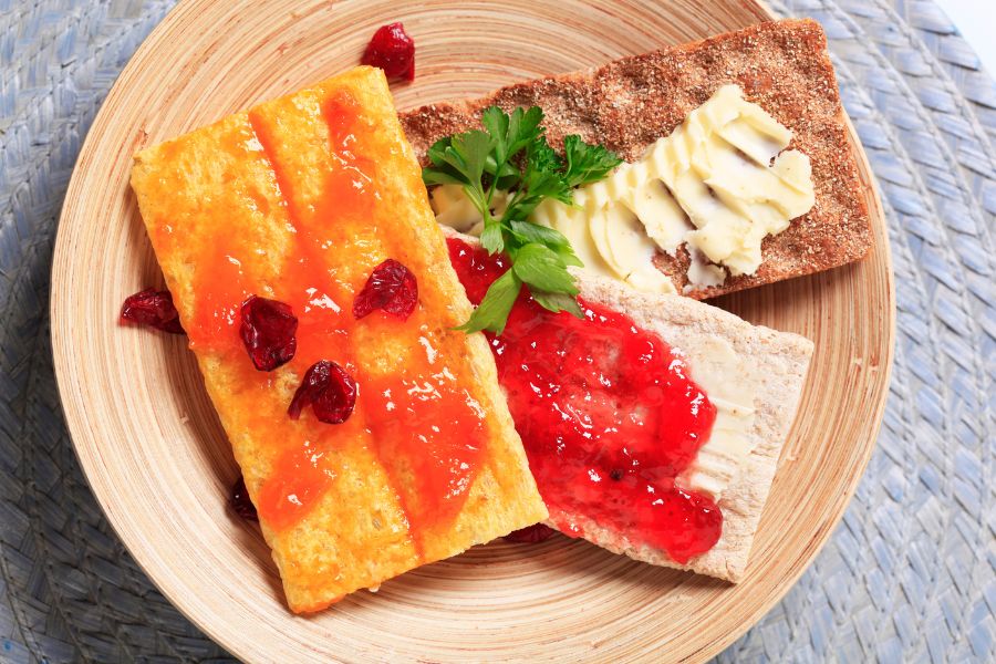 Veggie garden plátky s džemom